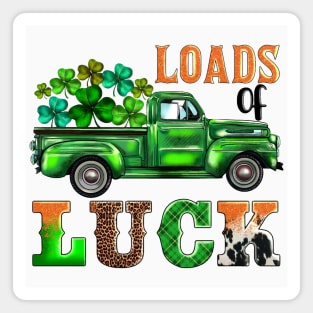 Loads of Luck Truck Shamrocks Toddler St Patrick's Day Fun Magnet